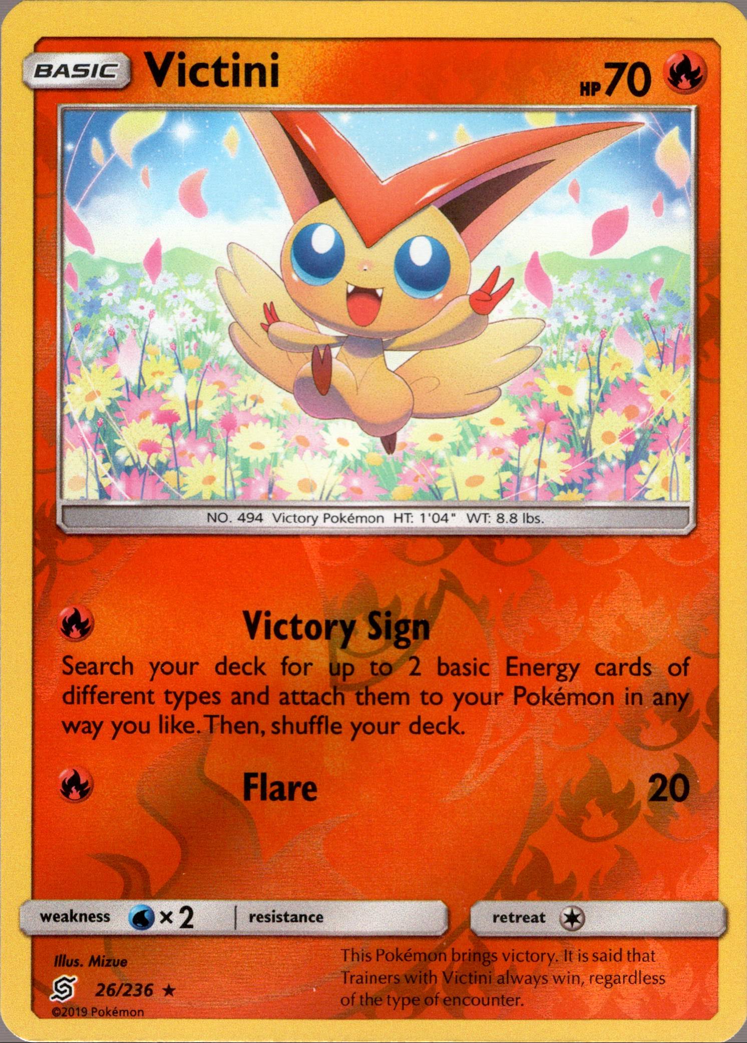 Victini - 26/236 - Unified Minds - Reverse Holo - Card Cavern