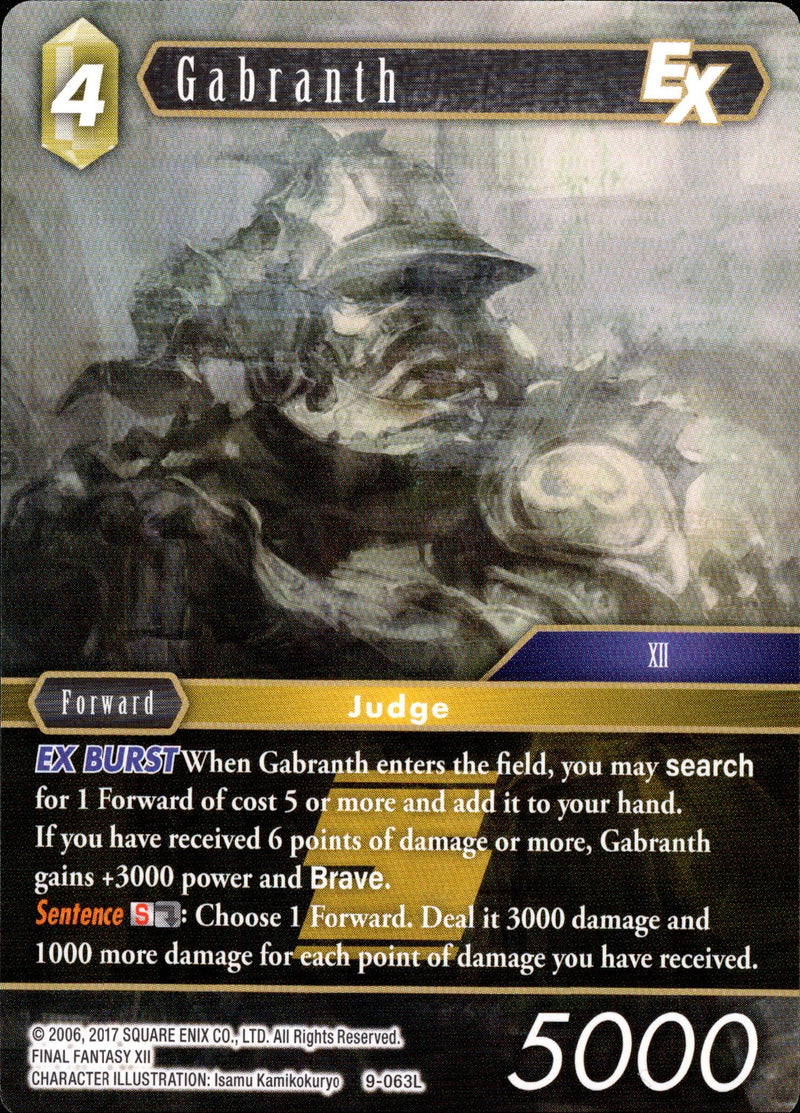 Gabranth - 9-063L - Opus IX - Card Cavern