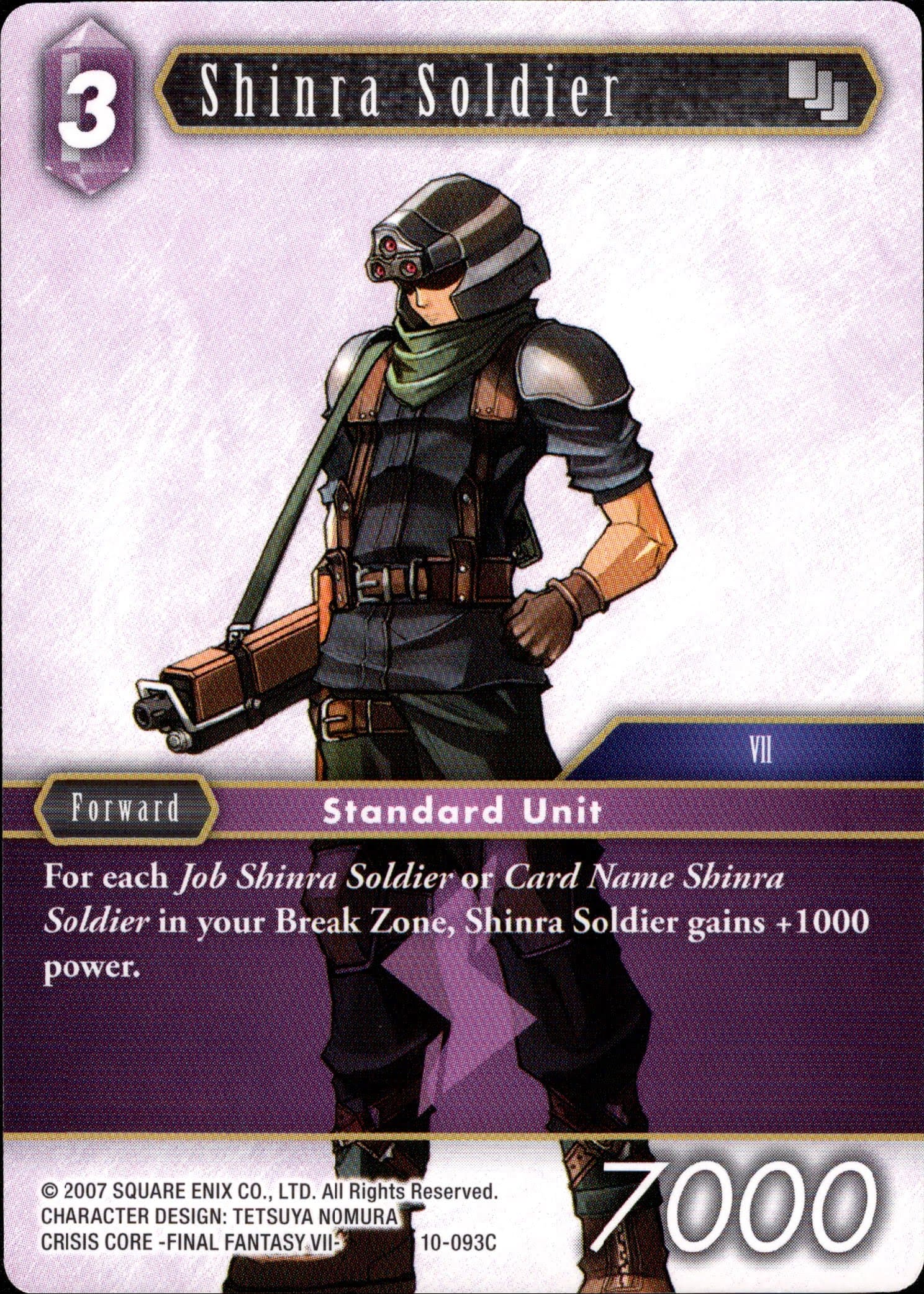 Shinra Soldier - 10-093C - Opus X - Card Cavern