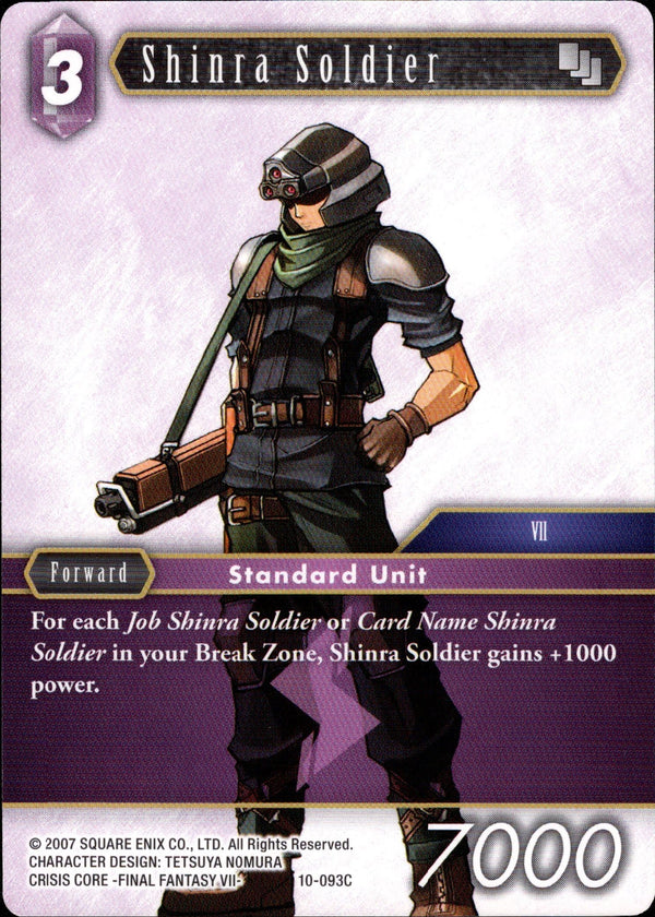 Shinra Soldier - 10-093C - Opus X - Card Cavern