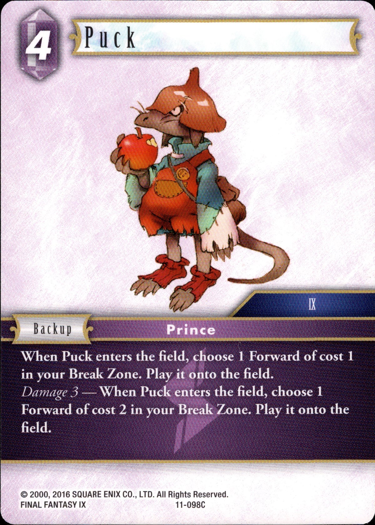 Puck - 11-098C - Opus XI - Card Cavern