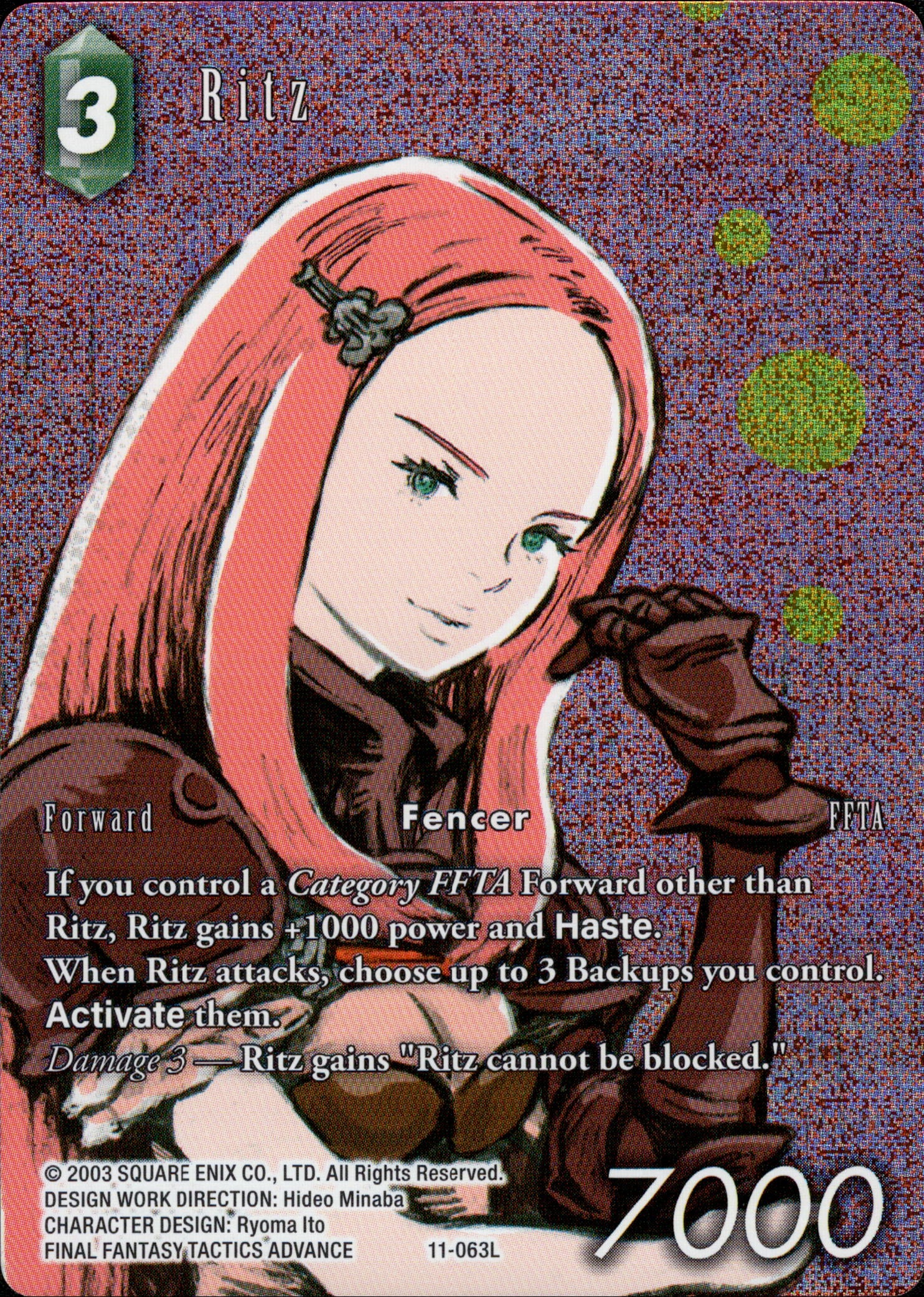Ritz Full Art - 11-063L - Opus XI - Foil - Card Cavern