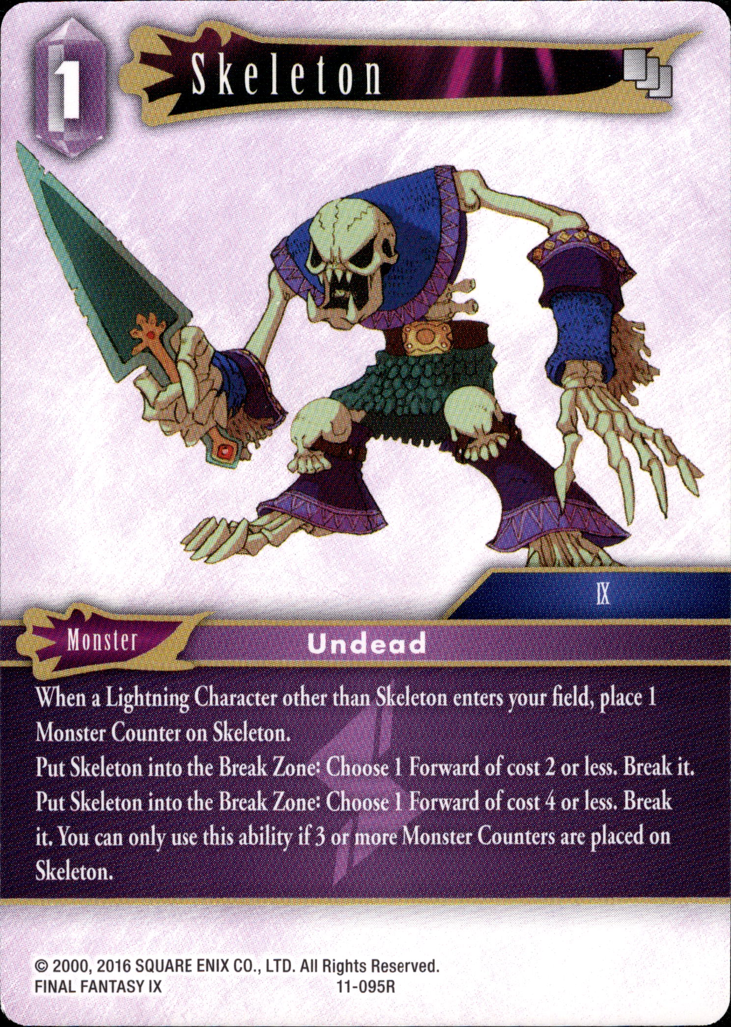 Skeleton - 11-095R - Opus XI - Card Cavern