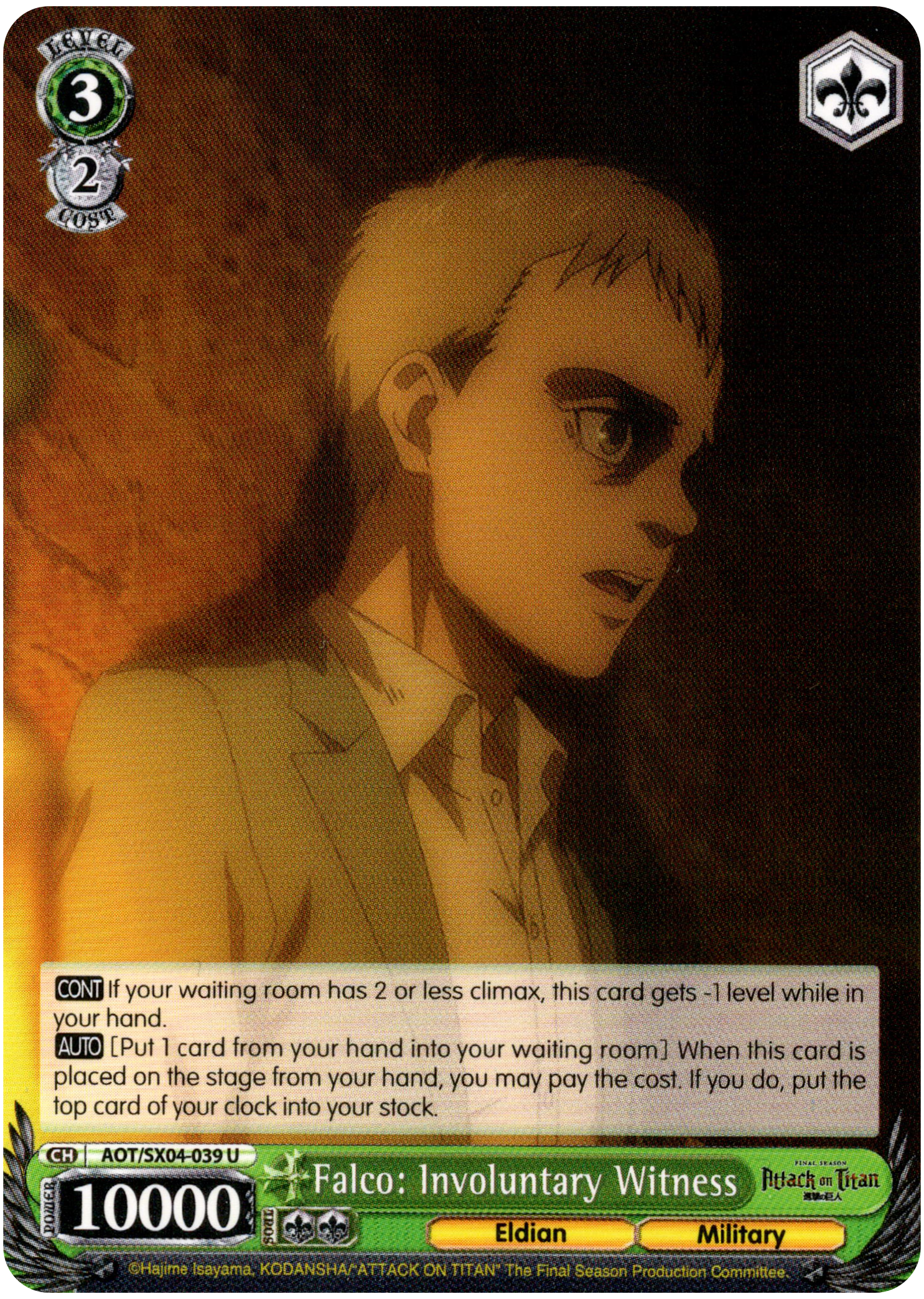 Falco: Involuntary Witness - AOT/SX04-039 U - Card Cavern