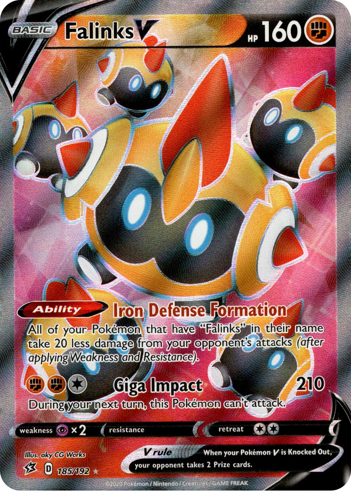 Falinks V Full Art - 185/192 - Rebel Clash - Holo - Card Cavern