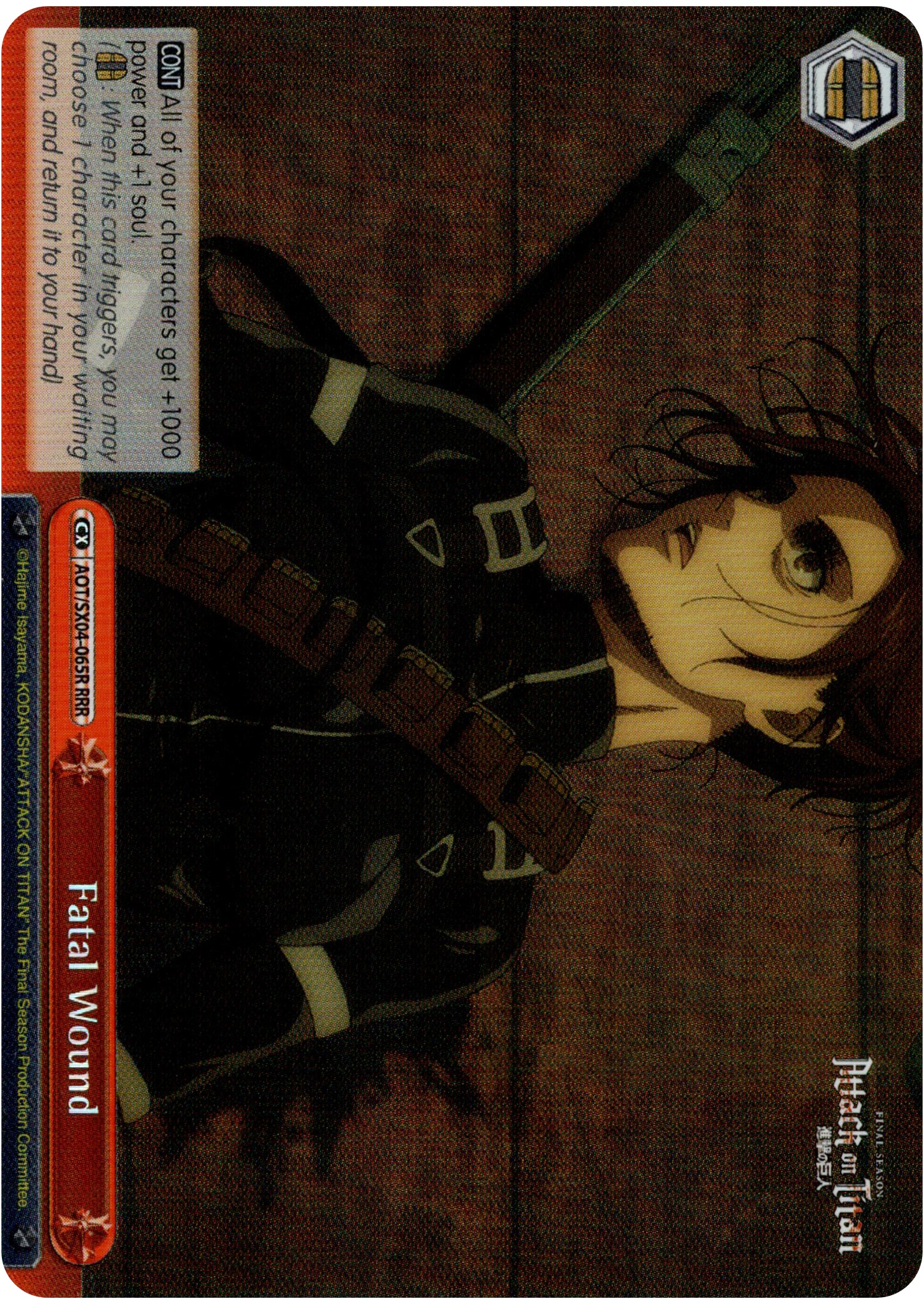 Fatal Wound - AOT/SX04-065R RRR - Card Cavern