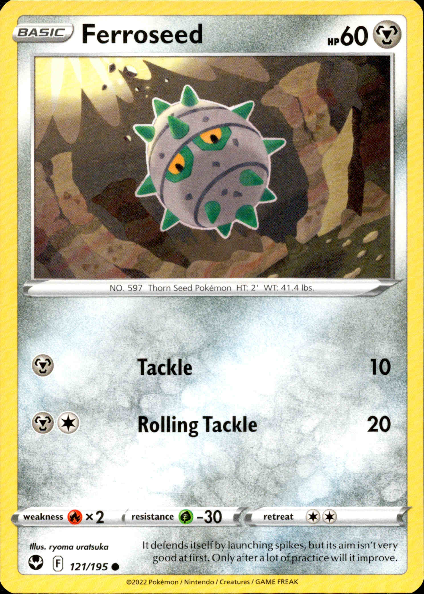 Ferroseed - 121/195 - Silver Tempest - Card Cavern