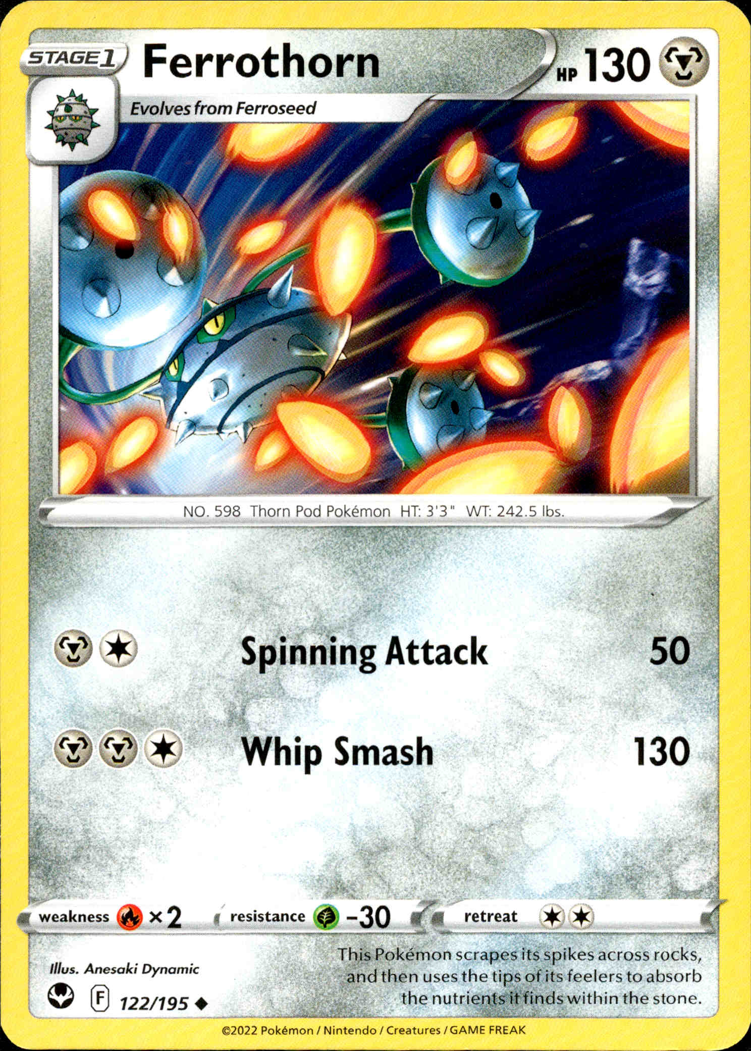 Ferrothorn - 122/195 - Silver Tempest - Card Cavern