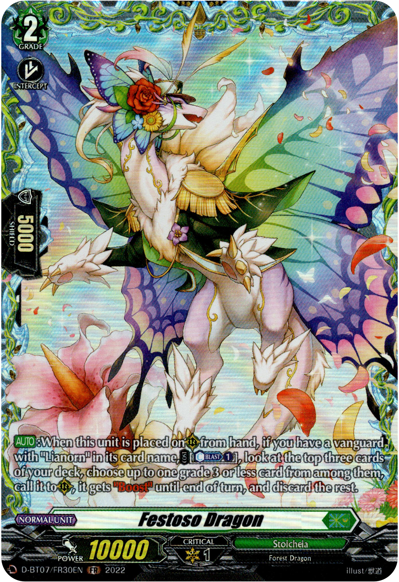Festoso Dragon - D-BT07/FR30EN - Raging Flames Against Emerald Storm - Card Cavern