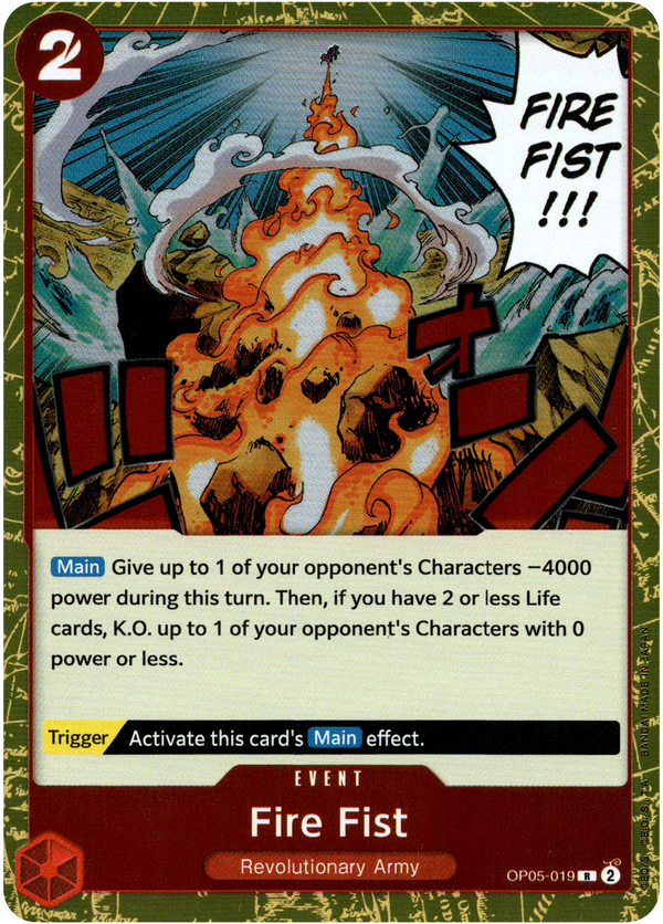 Fire Fist - OP05-019 - Awakening of the New Era - Foil - Card Cavern
