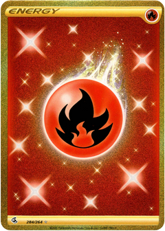 Fire Energy Secret Rare - 284/264 - Fusion Strike - Holo - Card Cavern