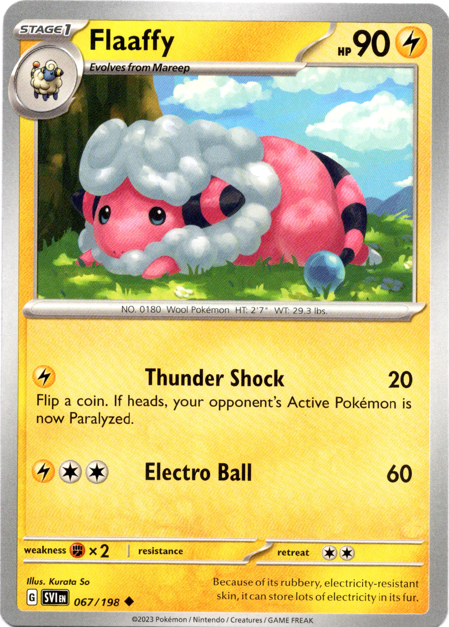 Flaaffy - 067/198 - Scarlet & Violet - Card Cavern