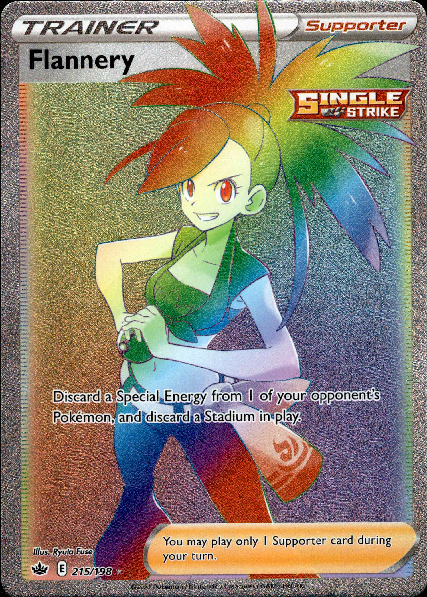 Flannery Hyper Rare - 215/198 - Chilling Reign - Holo - Card Cavern