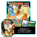 Eevee Evolutions Tin:  Flareon V - Pokemon TCG Live Code - Card Cavern