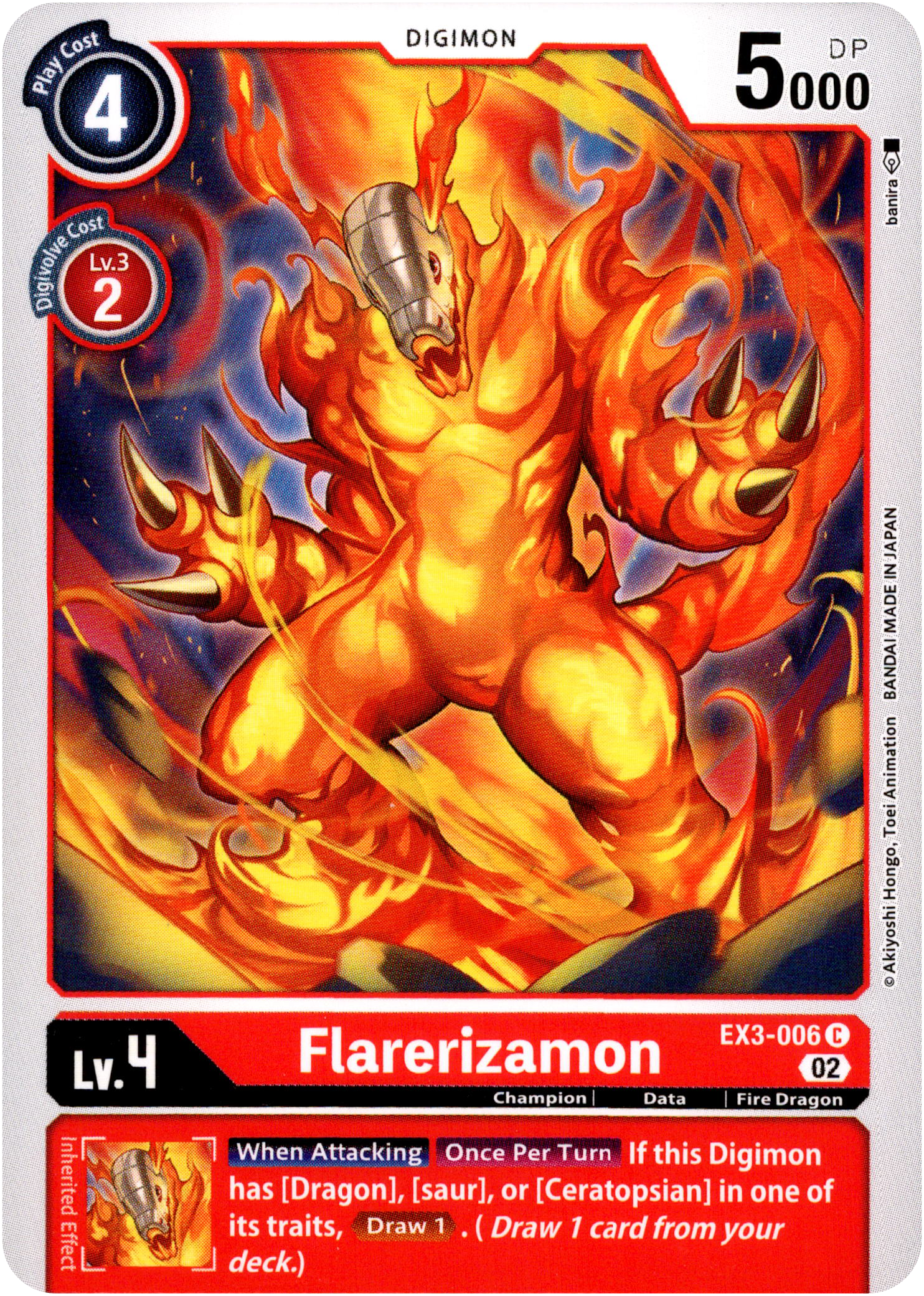 Flarerizamon - EX3-006 C - Draconic Roar - Card Cavern