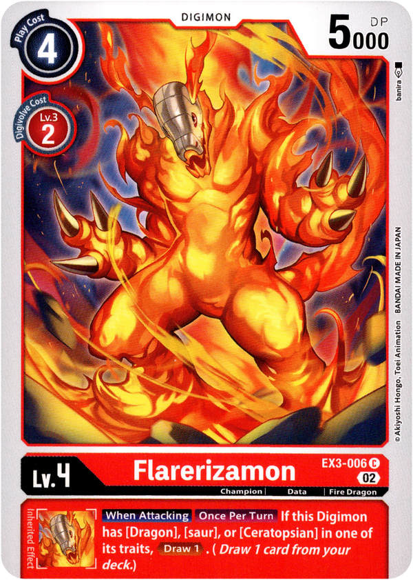 Flarerizamon - EX3-006 C - Draconic Roar - Card Cavern