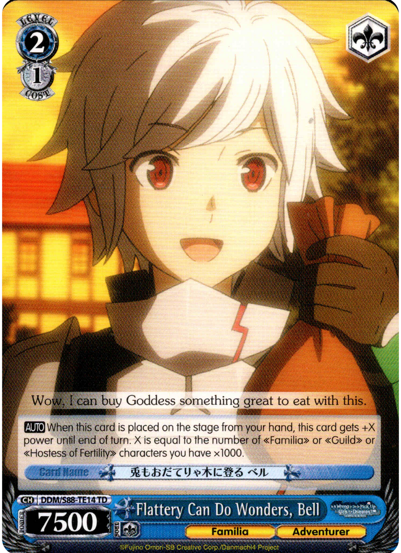 Flattery Can Do Wonders, Bell - DDM/S88-TE14 TD - Is it Wrong to Try to Pick Up Girls in a Dungeon? - Card Cavern