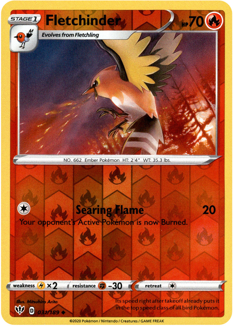 fletchinder pokemon card value Fletchinder - 31/189 - Darkness Ablaze