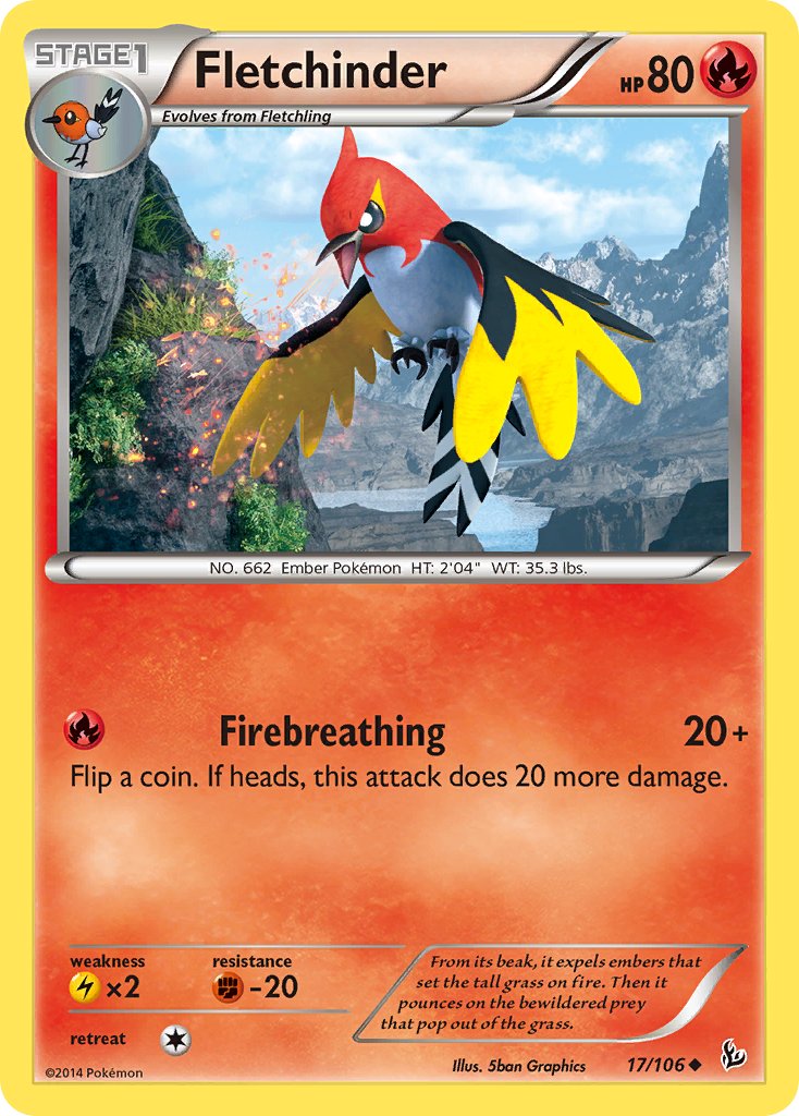 Fletchinder - 17/106 - Flashfire - Card Cavern