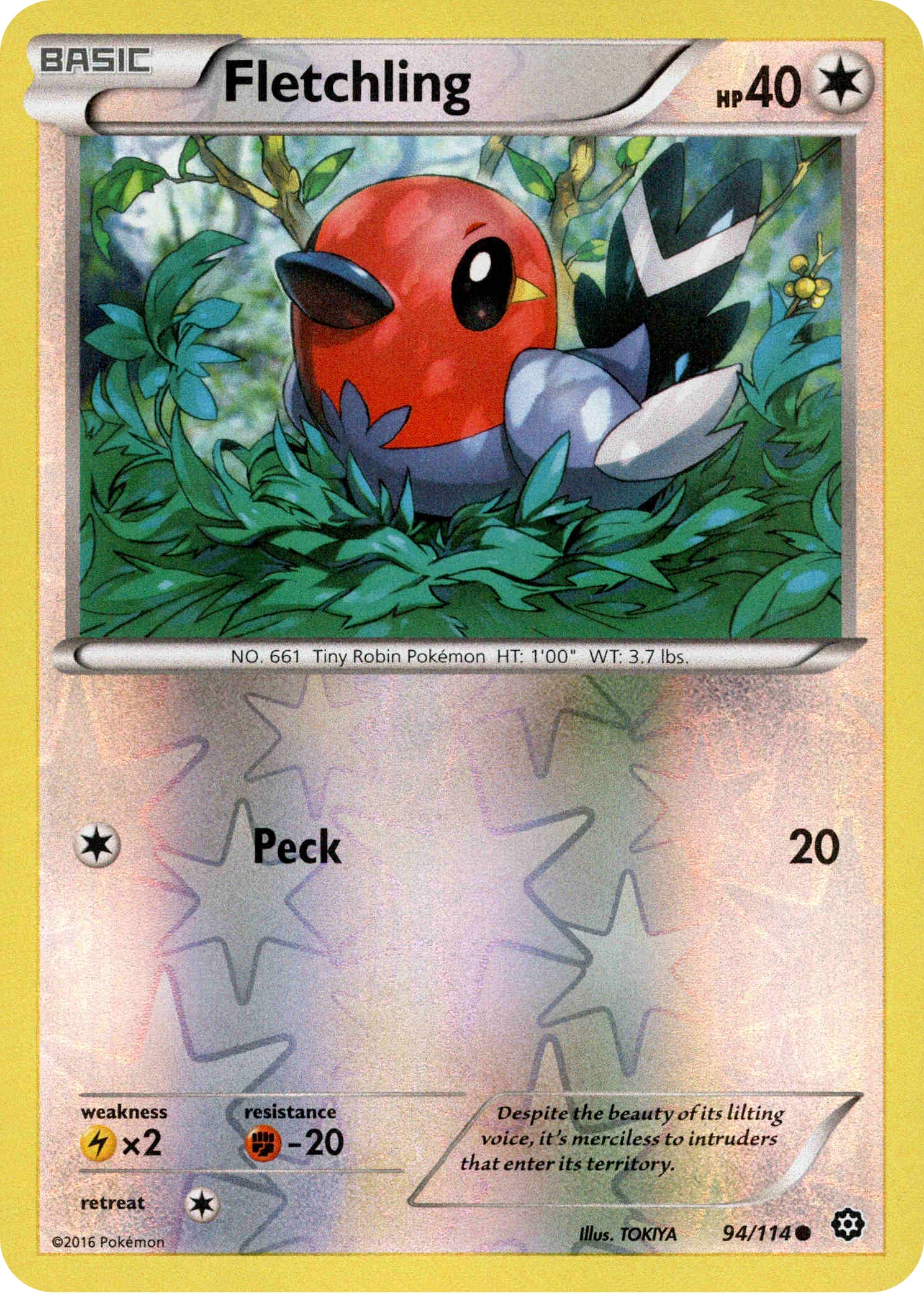 Fletchling - 94/114 - Steam Siege - Reverse Holo - Card Cavern