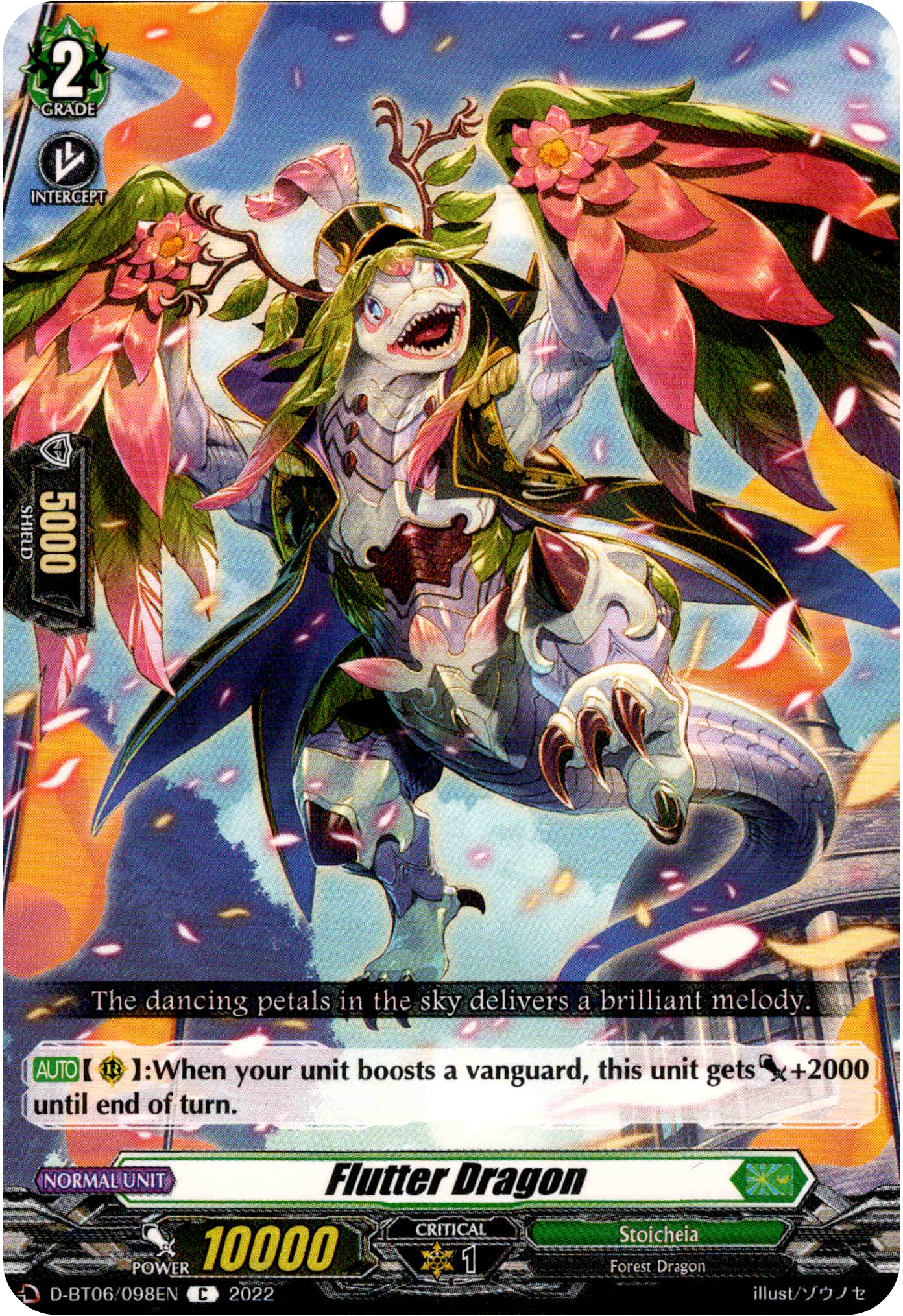 Flutter Dragon - D-BT06/098EN - Blazing Dragon Reborn - Card Cavern