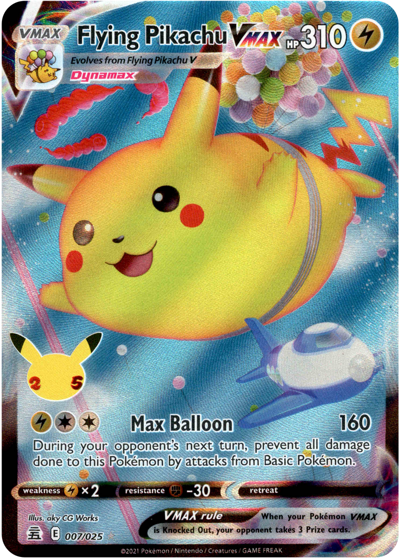 Flying Pikachu VMAX - 007/025 - Celebrations - Card Cavern