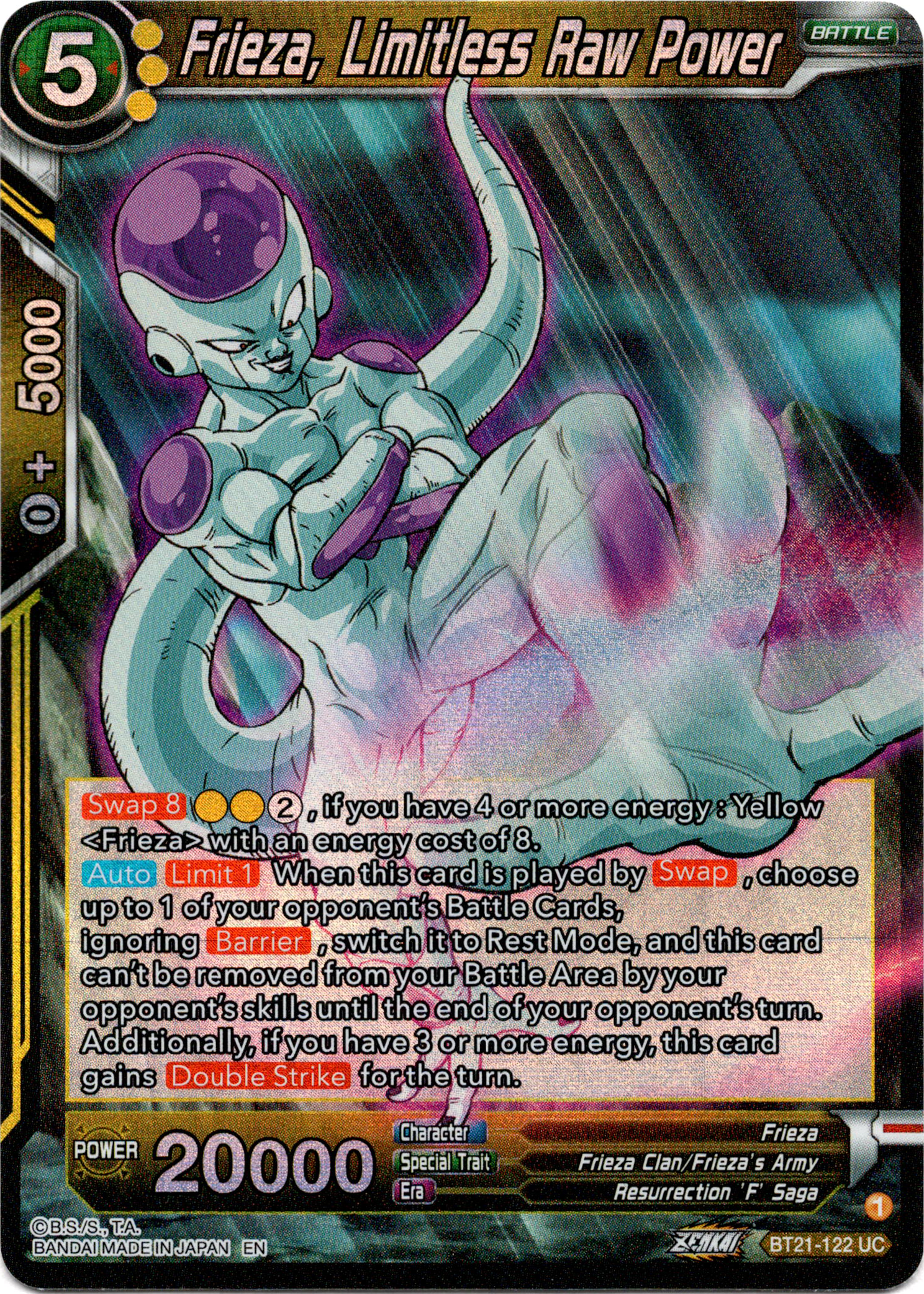 Frieza, Limitless Raw Power - BT21-122 - Wild Resurgence - Foil - Card Cavern