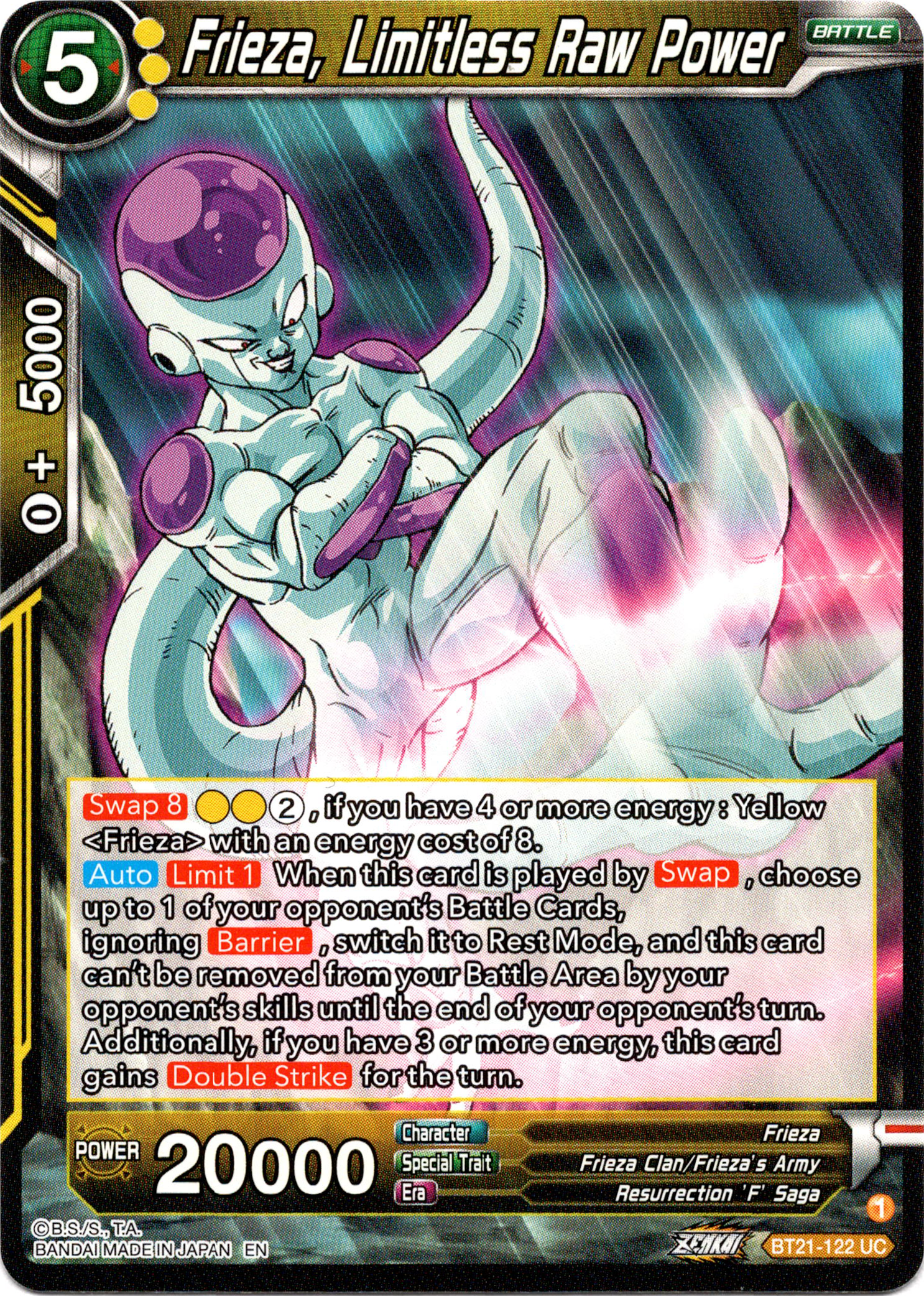 Frieza, Limitless Raw Power - BT21-122 - Wild Resurgence - Card Cavern