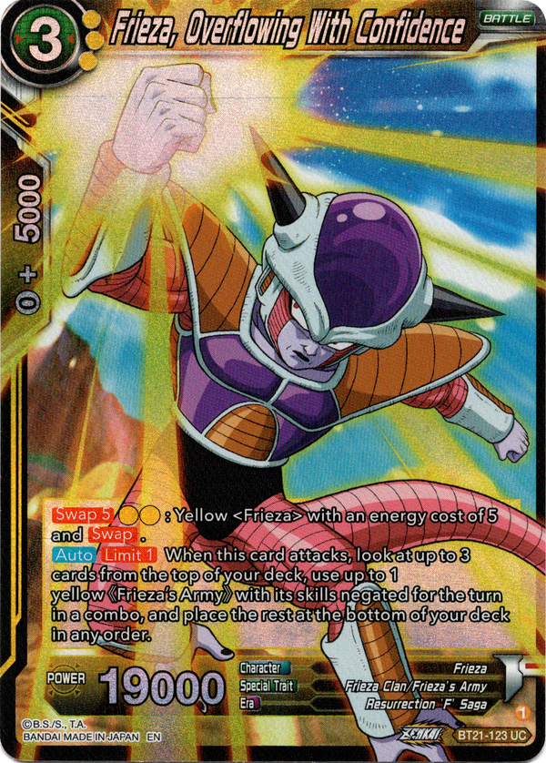 Frieza, Overflowing With Confidence - BT21-123 - Wild Resurgence - Foil - Card Cavern