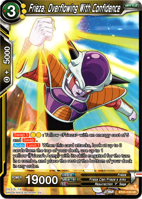 Frieza, Overflowing With Confidence - BT21-123 - Wild Resurgence - Card Cavern