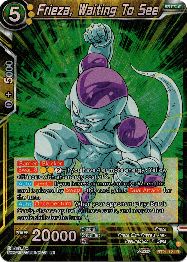 Frieza, Waiting To See - BT21-121 - Wild Resurgence - Foil - Card Cavern