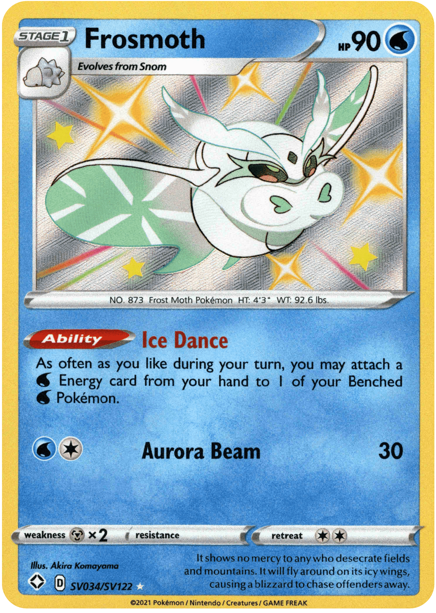 Frosmoth - SV034/SV122 - Shining Fates - Holo - Card Cavern