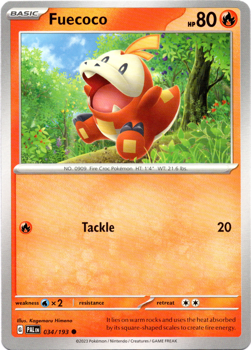 coco pokemon card Fuecoco - 034/193 reveal them Pokemon | Paldean Fates 4x Pokémon Cards Size:XXL: 125 double / 150 single / 300 unsleeved cards