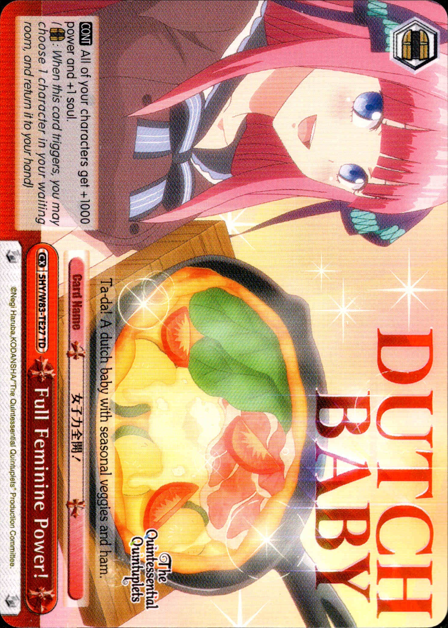 Full Feminine Power! - 5HY/W83-TE27 - The Quintessential Quintuplets - Card Cavern