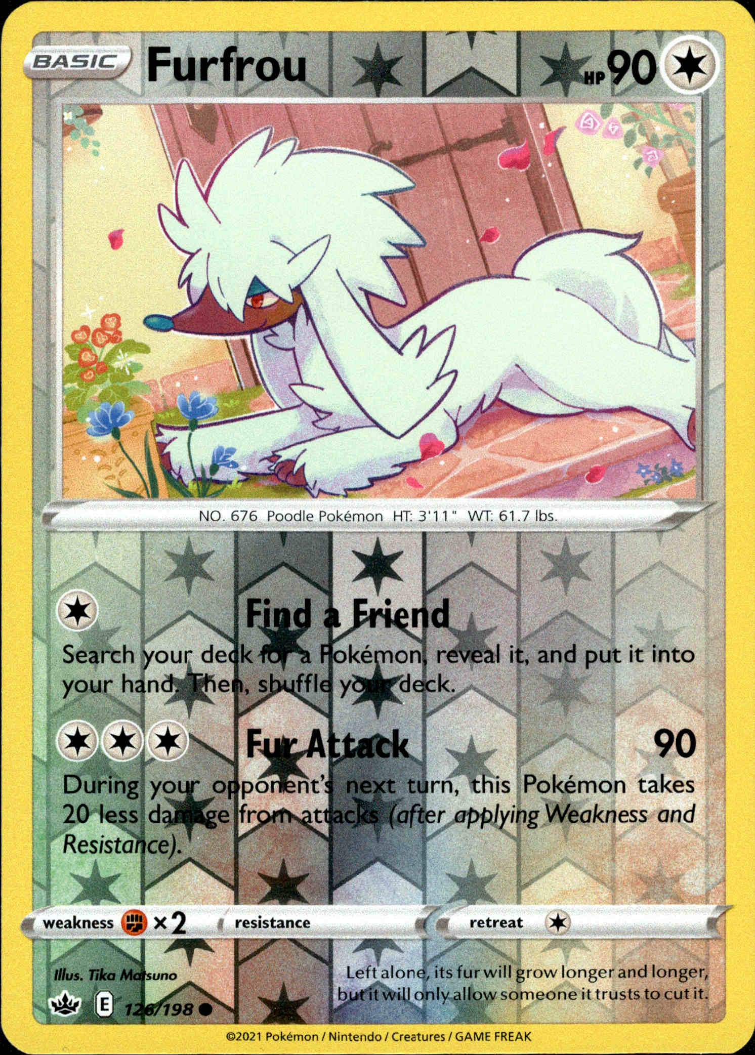 Furfrou - 126/198 - Chilling Reign - Reverse Holo - Card Cavern