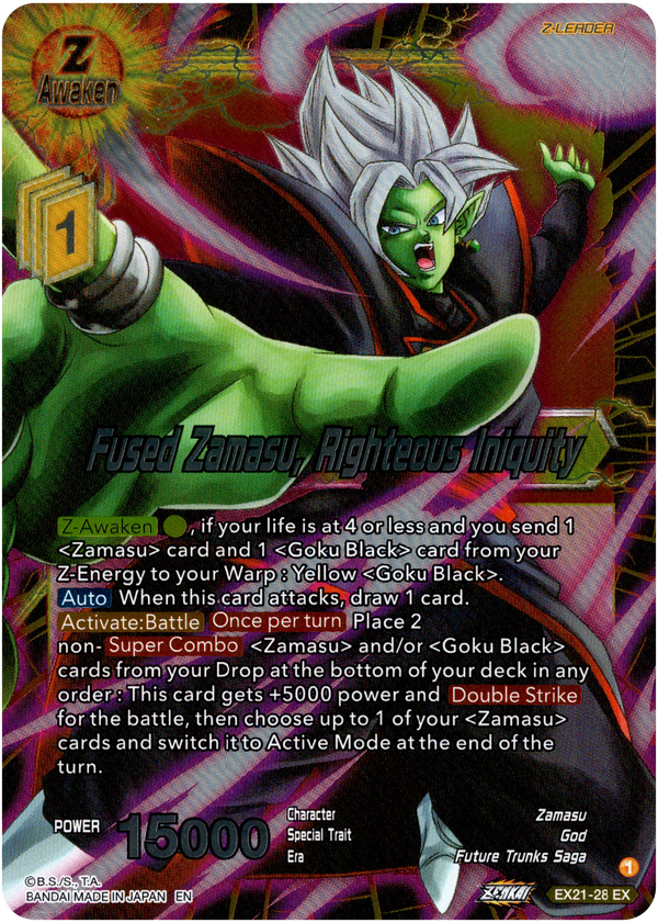 Fused Zamasu, Righteous Iniquity - EX21-28 - 5th Anniversary Set - Foil - Card Cavern
