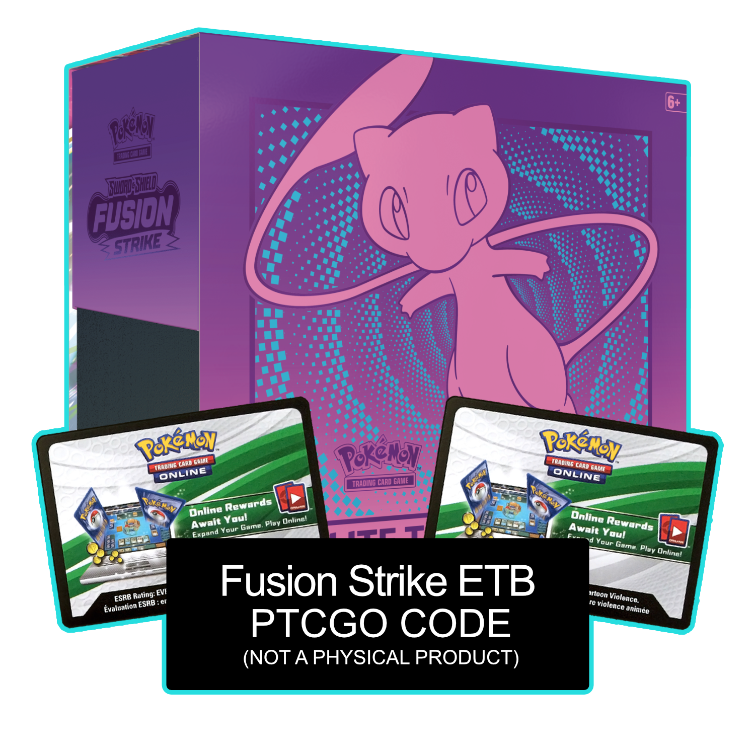 Fusion Strike ETB - Sleeves and Deck Box - PTCGL Code - Card Cavern