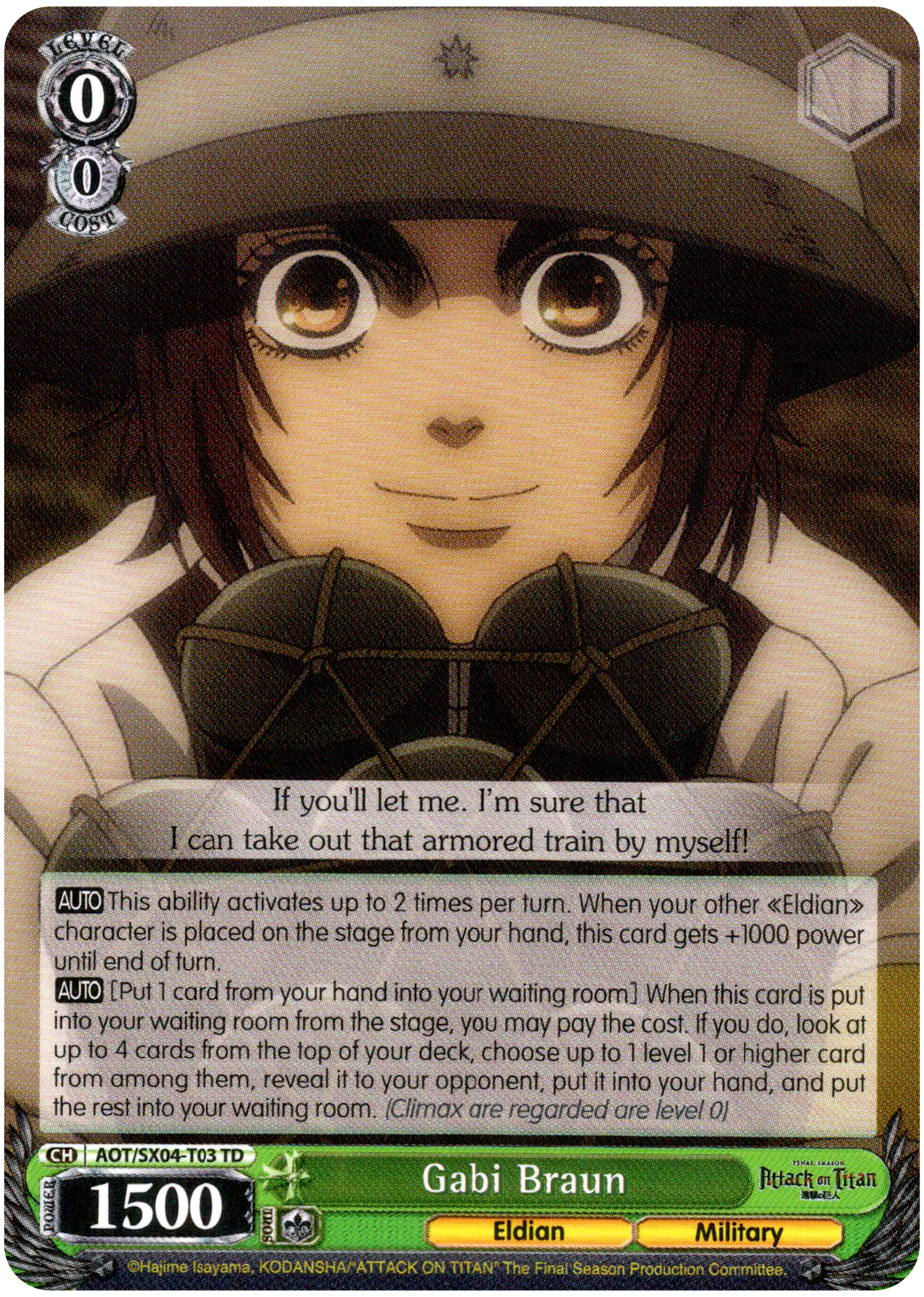 Gabi Braun - AOT/SX04-T03 TD - Card Cavern