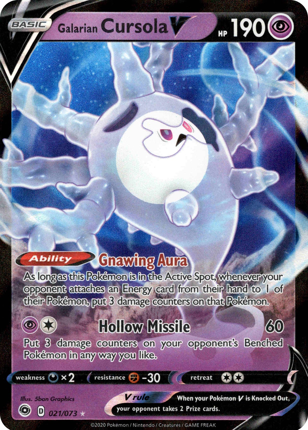 Galarian Cursola V - 21/73 - Champion's Path - Holo - Card Cavern