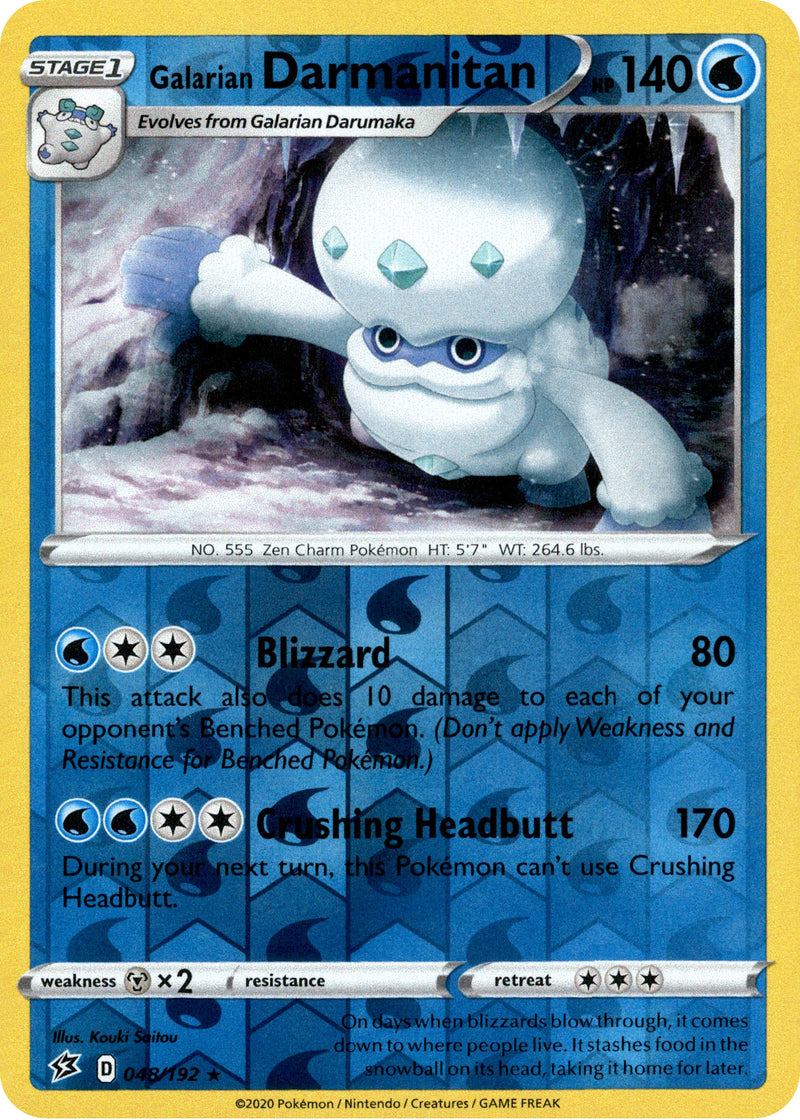 Galarian Darmanitan - 48/192 - Rebel Clash - Reverse Holo Card Cavern Trading Cards, LLC Galarian Darmanitan - 48/192 - Rebel Clash - Reverse Holo Card Cavern Trading Cards, LLC