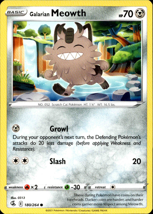Galarian Meowth - 180/264 - Fusion Strike - Card Cavern