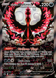Galarian Moltres V Alternate Art - 177/198 - Chilling Reign - Holo - Card Cavern