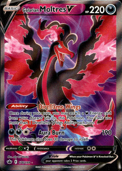 Galarian Moltres V Full Art - 176/198 - Chilling Reign - Holo - Card Cavern