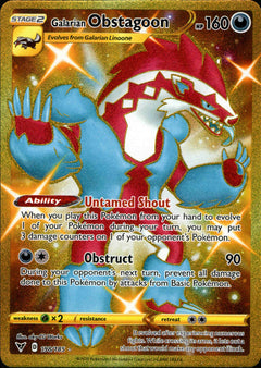 Galarian Obstagoon Secret Rare - 198/185 - Vivid Voltage - Holo - Card Cavern