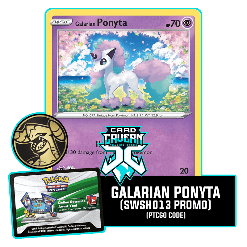 Galarian Ponyta SWSH013 PTCGO Code Card Cavern Trading Cards, LLC Galarian Ponyta SWSH013 PTCGO Code Card Cavern Trading Cards, LLC