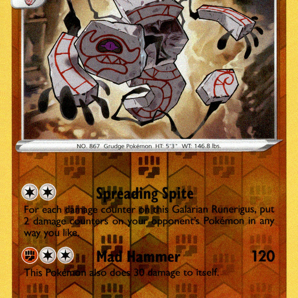 Galarian Runerigus - 102/192 - Rebel Clash - Reverse Holo Card Cavern Trading Cards, LLC Galarian Runerigus - 102/192 - Rebel Clash - Reverse Holo Card Cavern Trading Cards, LLC