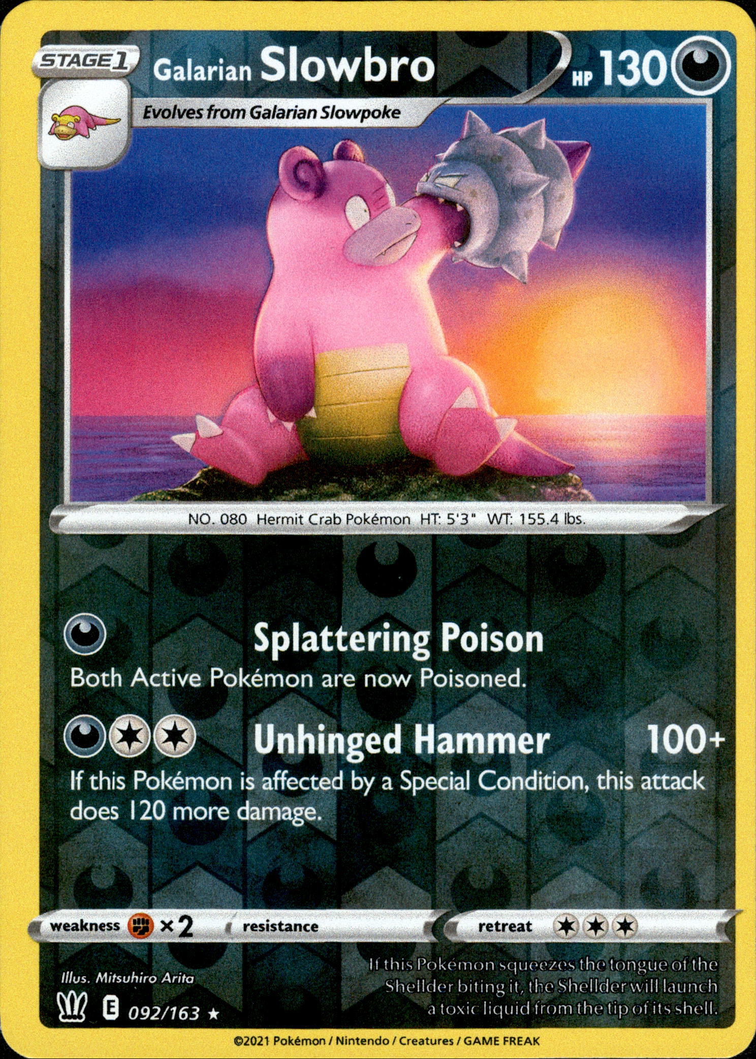 Galarian Slowbro - 092/163 - Battle Styles - Reverse Holo - Card Cavern