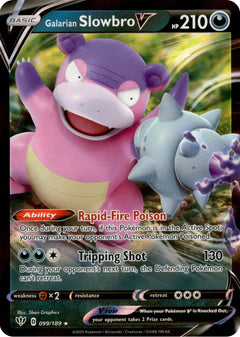 Galarian Slowbro V - 99/189 - Darkness Ablaze - Holo - Card Cavern