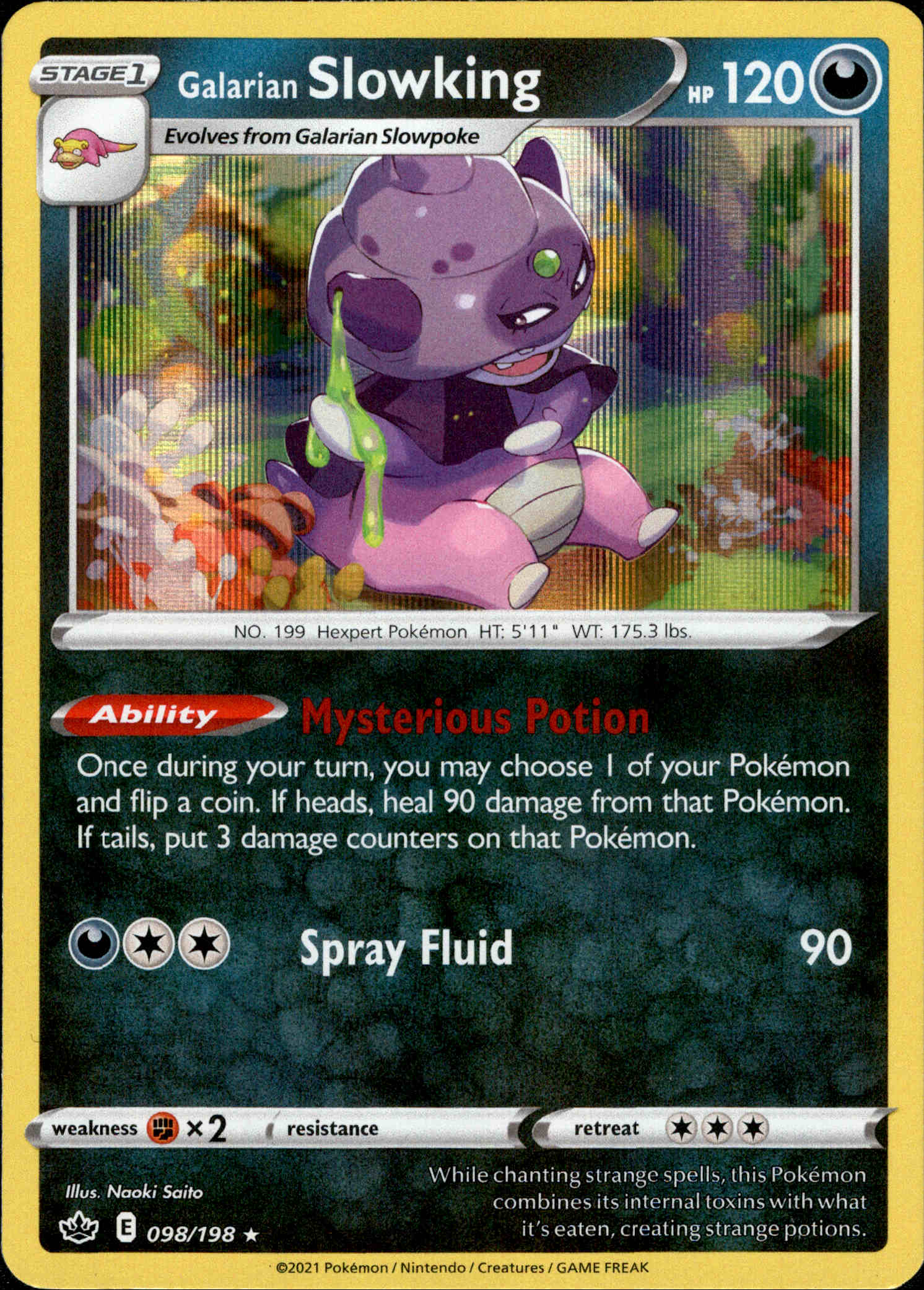 Galarian Slowking - 098/198 - Chilling Reign - Holo - Card Cavern