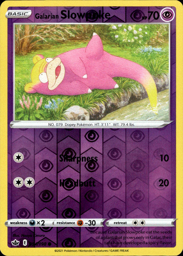 Galarian Slowpoke - 054/198 - Chilling Reign - Reverse Holo - Card Cavern